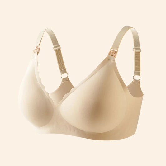 Seamless Wire-Free Breastfeeding Bra with Removable Pads