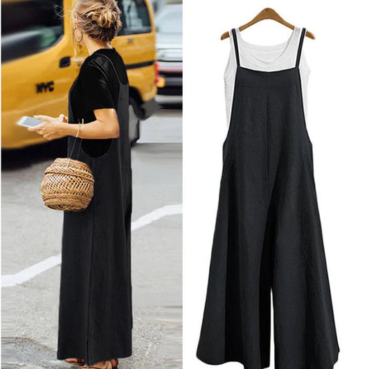 Women’s Casual Strap Wide-Leg Jumpsuit