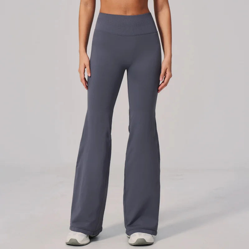 Yoga Pants High Waist Wide Leg Women Gym Clothes Woman Flare Leggings Straight Pants Fitness Bell-bottoms Workout Trousers