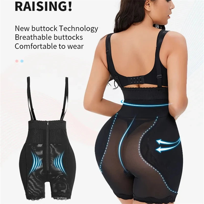 Butt Lifter Shapewear Full Body Shaper Underwear Fake Buttocks Lingerie Hip Pads Enhancer Shapwear Brief Straps Slimmer Waist