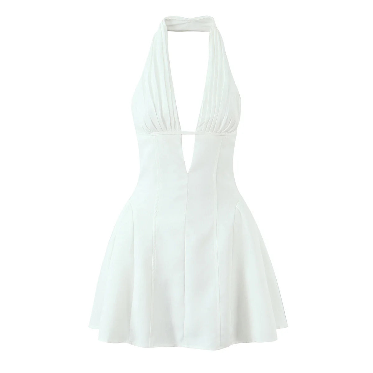 Women’s Retro Polka Dot Halter Mini Dress