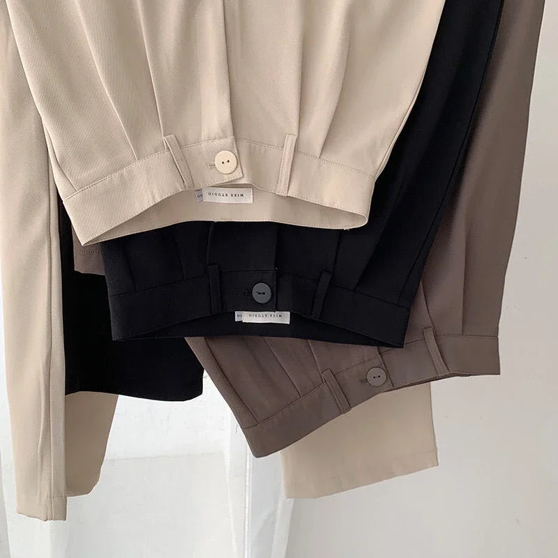 Women’s High-Waist Wide-Leg Suit Pants