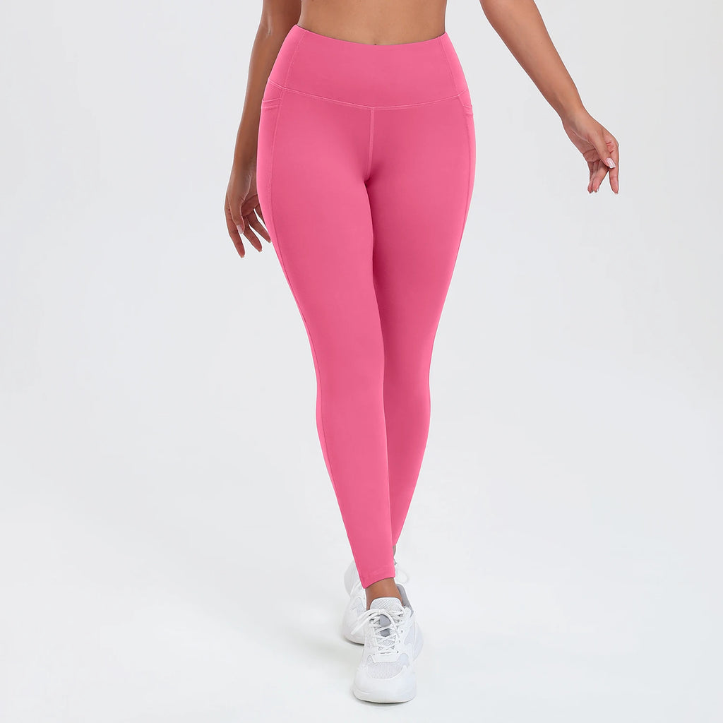 Yoga Pants with Pockets for Women Tummy Control Butt Lifting Sports Tights Slim Elastic Workout Leggings Casual Sportswear