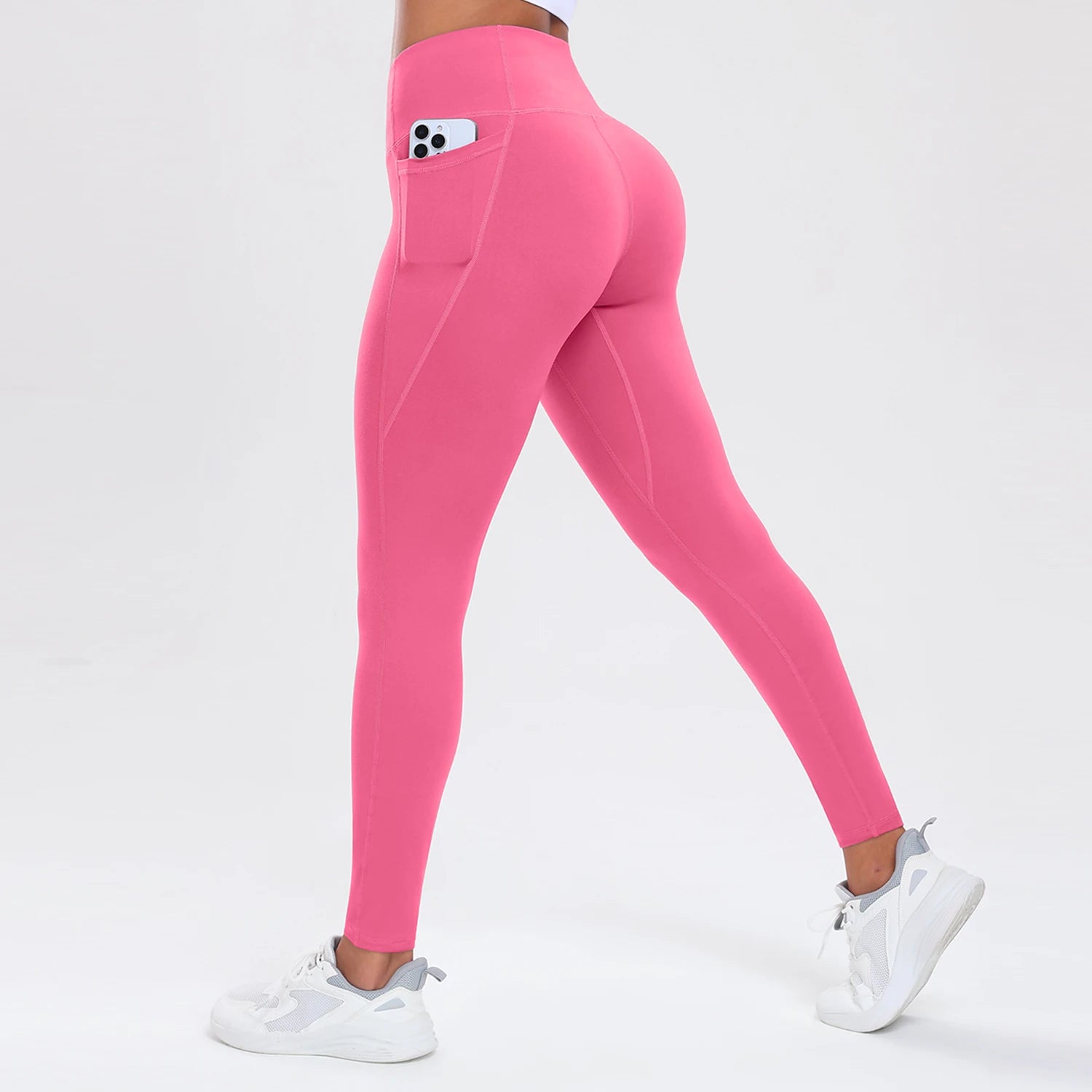 Yoga Pants with Pockets for Women Tummy Control Butt Lifting Sports Tights Slim Elastic Workout Leggings Casual Sportswear