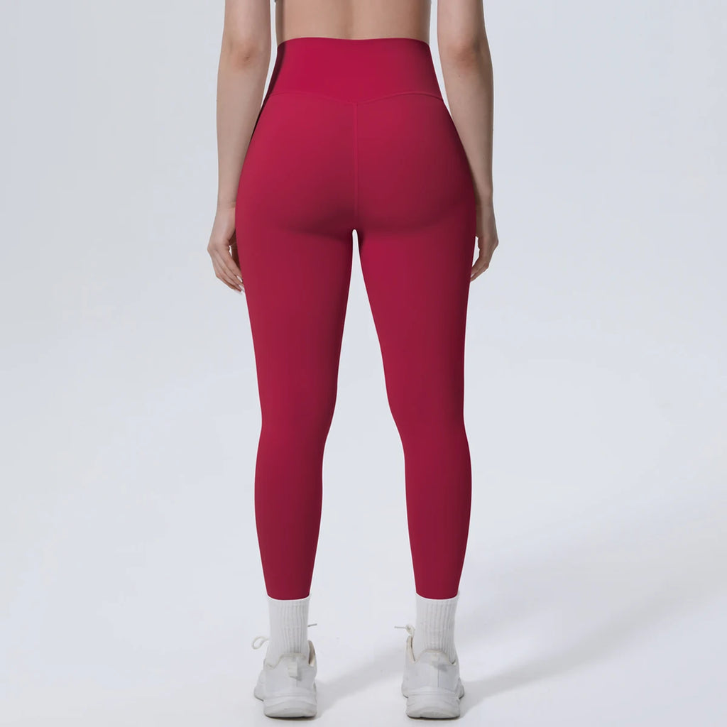 Summer Breathable Peach Buttocks Yoga Pants Solid Color High Stretch Sports Leggings Gym Push Up Outdoor Running Yoga Pants