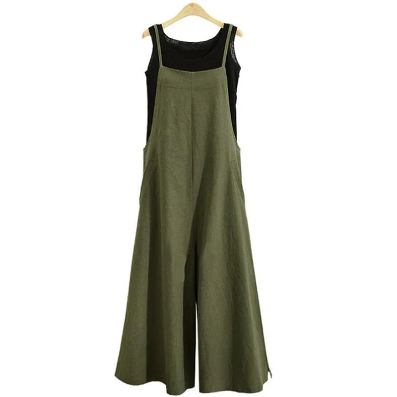 Women’s Casual Strap Wide-Leg Jumpsuit