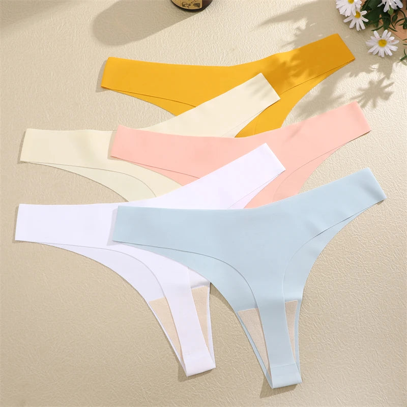 3-Pack Women’s Seamless Ice Silk Thongs