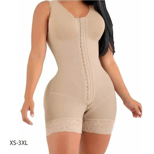 Full Body Shaper High Compression Shapewear Girdle With Brooches Bust For Postpartum Slimming Belly Fajas Colombianas