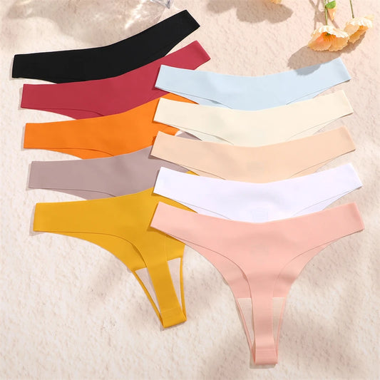 3-Pack Women’s Seamless Ice Silk Thongs