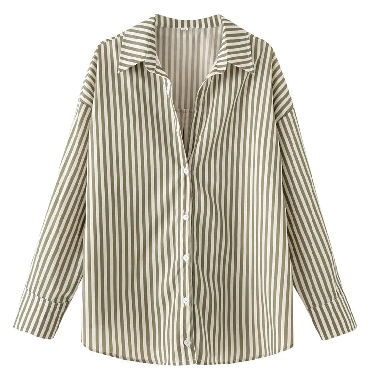 Women’s Striped Button-Up Shirt