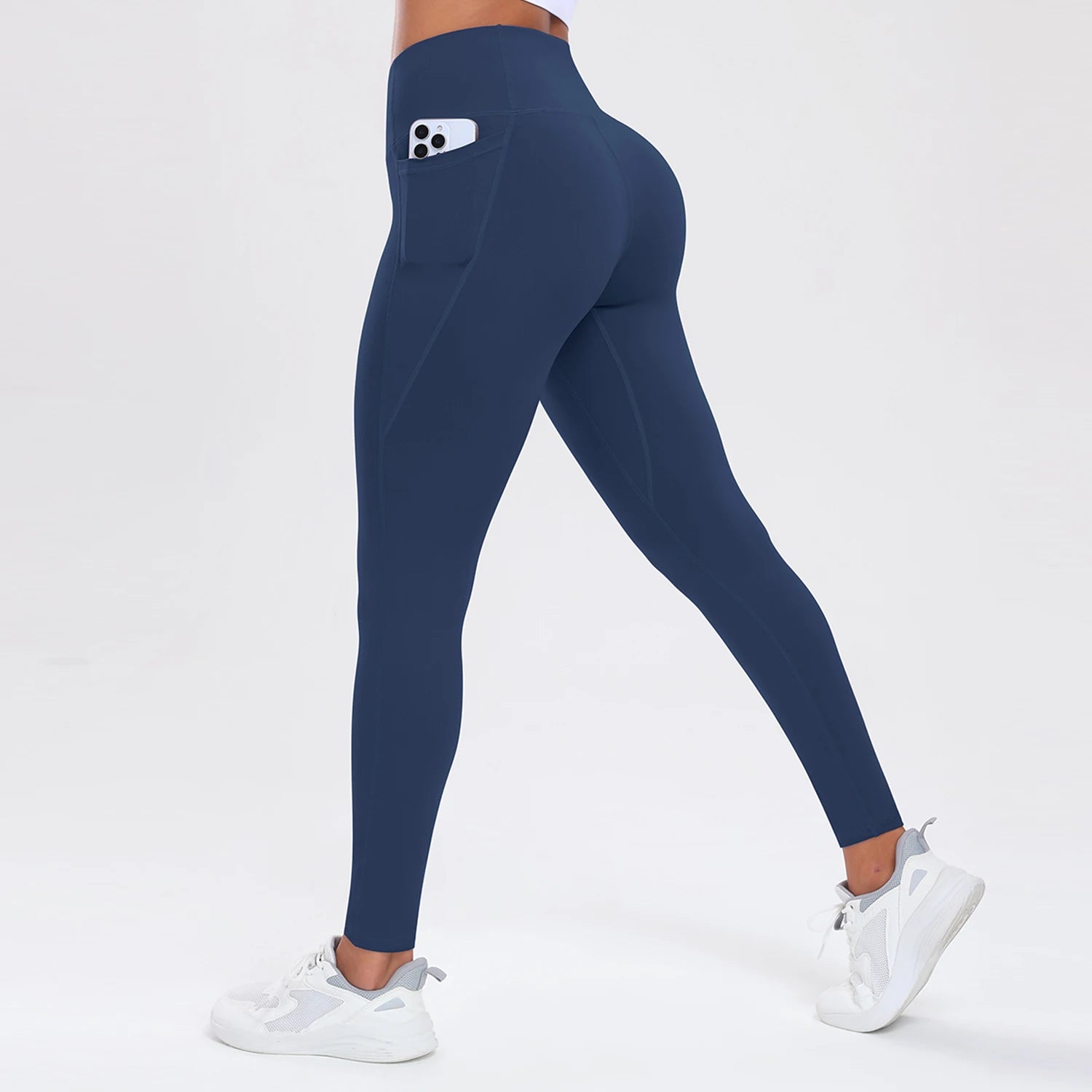 Yoga Pants with Pockets for Women Tummy Control Butt Lifting Sports Tights Slim Elastic Workout Leggings Casual Sportswear