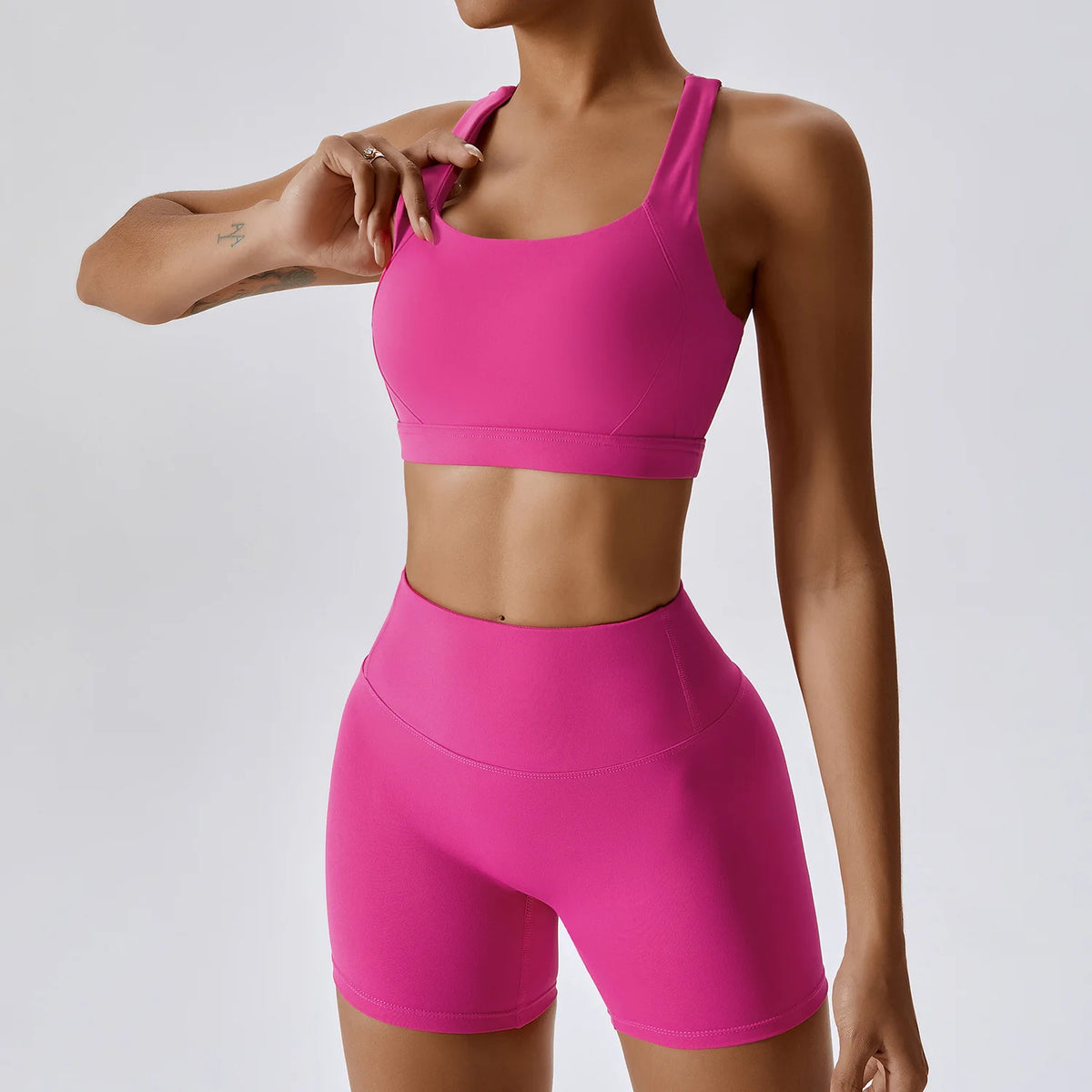2-Piece Women’s High-Waist Leggings & Sports Bra Set