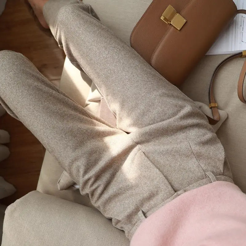 Women’s High-Waist Khaki Harem Pants