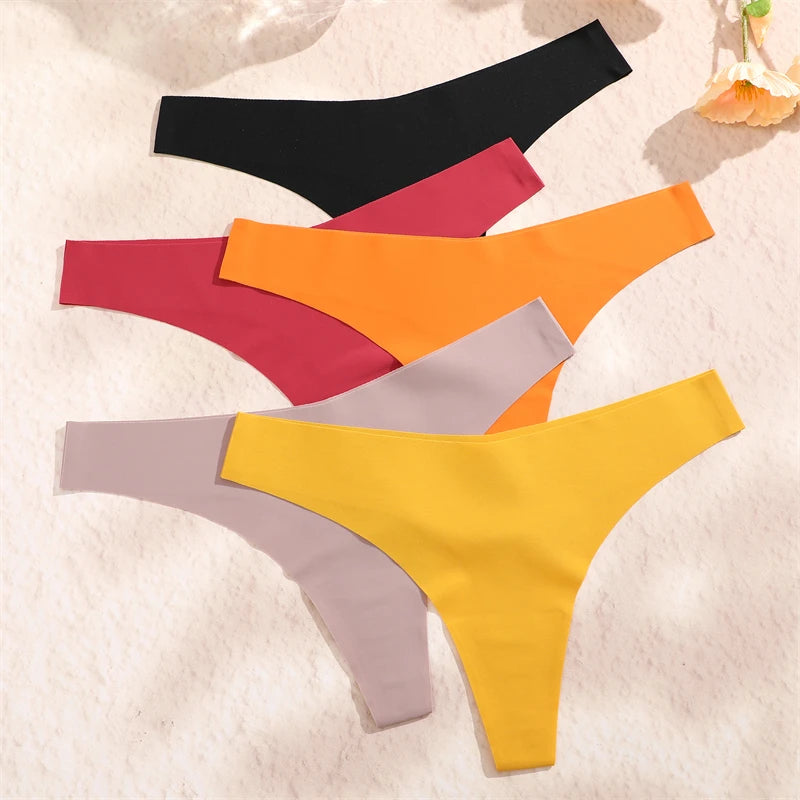 3-Pack Women’s Seamless Ice Silk Thongs