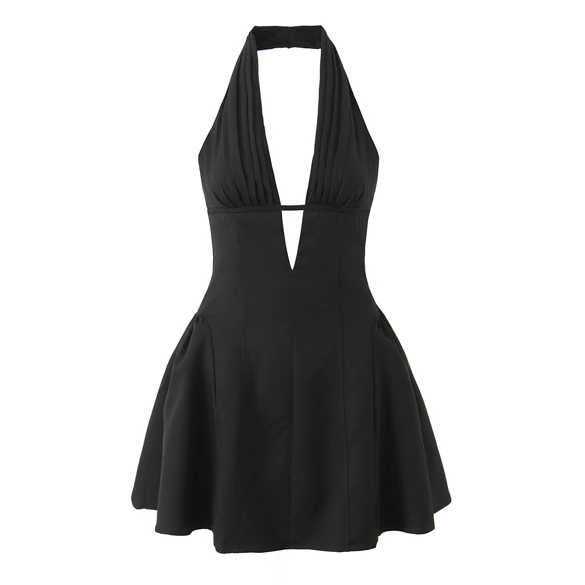 Women’s Retro Polka Dot Halter Mini Dress
