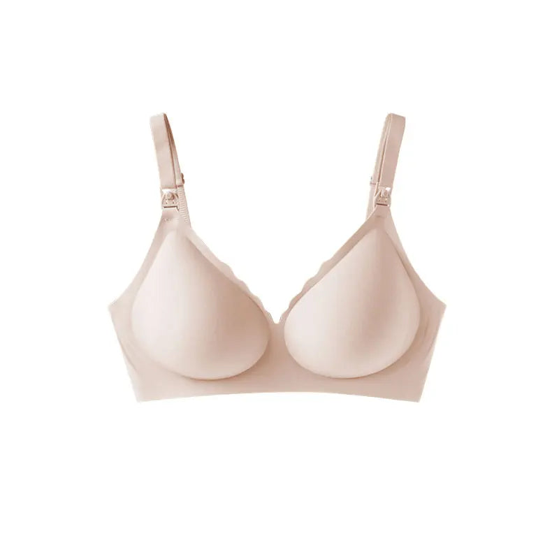 Seamless Wire-Free Breastfeeding Bra with Removable Pads