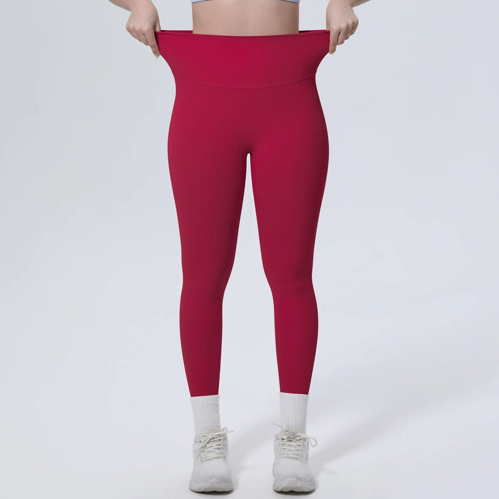 Summer Breathable Peach Buttocks Yoga Pants Solid Color High Stretch Sports Leggings Gym Push Up Outdoor Running Yoga Pants